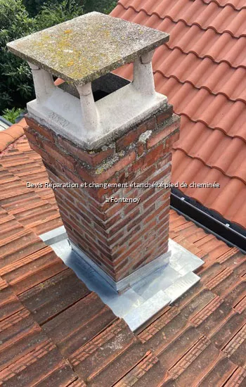 Devis Réparation et changement étanchéité pied de cheminée a Fontenoy