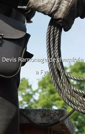 Devis Ramonage de cheminée a Fye