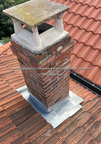 Devis Réparation et changement étanchéité pied de cheminée a Plessis Saint Jean